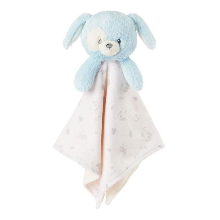Lovely plush puppy with Very soft cotton blanket