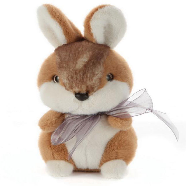 No pile shedding Plush Stuffed Bunny with Ribbon