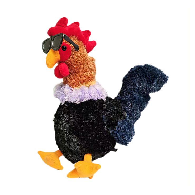 Vibrant soft fur rooster